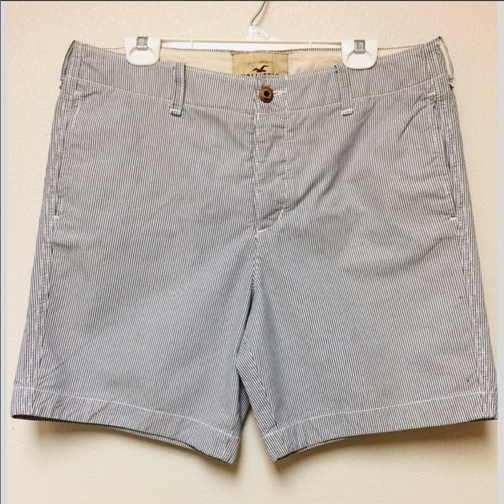 Blue and white hollister shorts